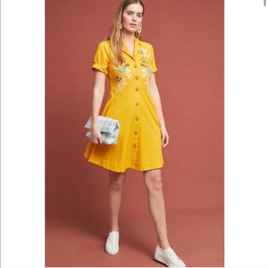 Rare Nwt Anthropologie Varadero Collared Dress